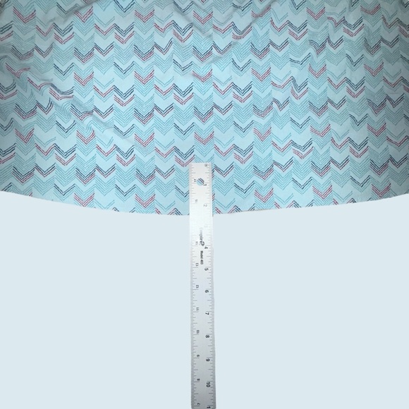 Eddie Bauer Departure Sleeveless Shirt Dress Size 2XL Blue Chevron Pattern - Picture 7 of 13